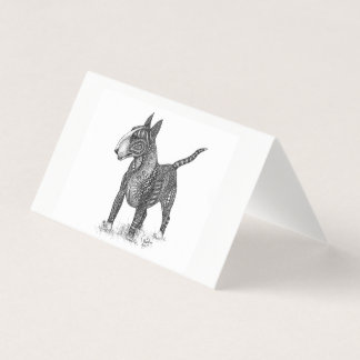 Tarjeta Bull Terrier Folded Card