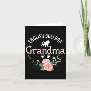 Tarjeta Bulldog Abuela Regalos A Mujeres Perro Cute Cherne