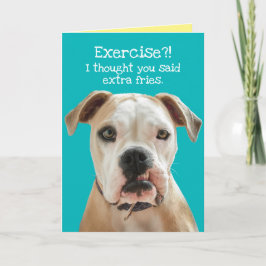 Tarjeta Bulldog americano divertido - Años extra
