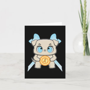 Tarjeta Bulldog Anime Pup Leukemia Conciencia