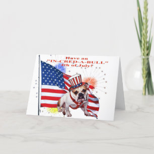 Tarjeta Bulldog - Celebración del Día de la Independencia