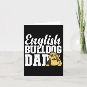 Tarjeta Bulldog Dad Dog Lover Divertido Bulldog Inglés Pro