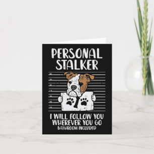 Tarjeta Bulldog de Stalker en inglés