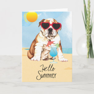 Tarjeta Bulldog de verano