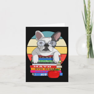 Tarjeta Bulldog De Vuelta Al Colegio De La Librería