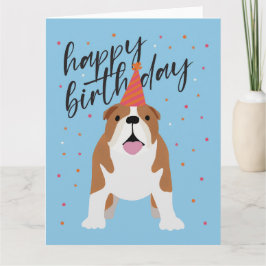Tarjeta Bulldog Feliz Cumpleaños