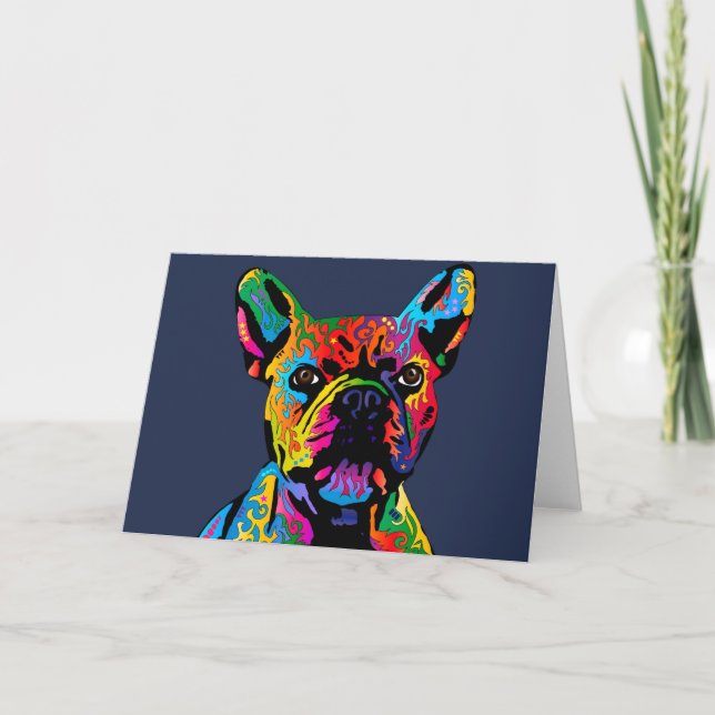 Tarjeta Bulldog francés (Anverso)