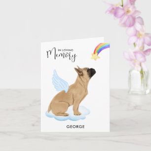 Tarjeta Bulldog francés Angel Dog Mascota Loss Sympathy