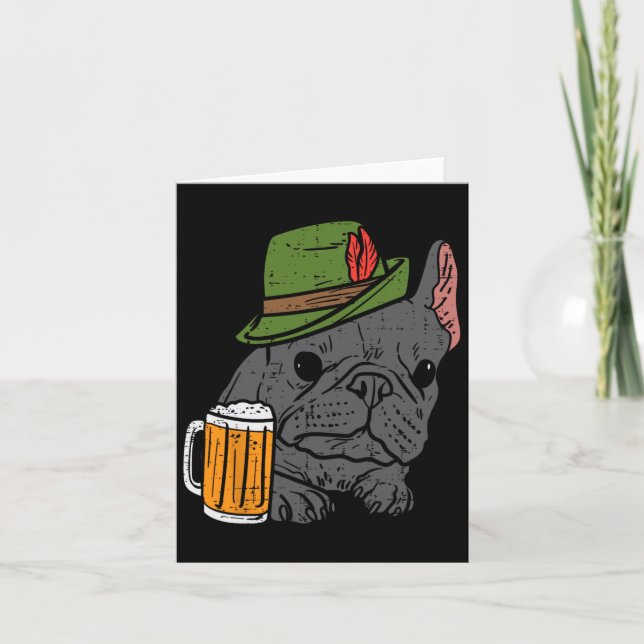 Tarjeta Bulldog Francés Bávaro Frenchie Dog  (Anverso)