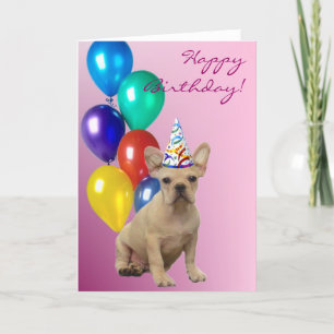 Tarjeta Bulldog francés de cumpleaños