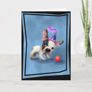 Tarjeta Bulldog francés de cumpleaños