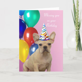 Tarjeta Bulldog francés de cumpleaños