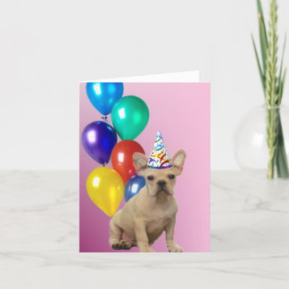 Tarjeta Bulldog francés de cumpleaños