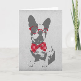 Tarjeta Bulldog francés divertido