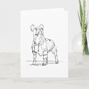 Tarjeta Bulldog Francés Divertido - Pensando en Ti