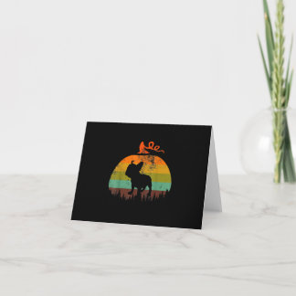 Tarjeta Bulldog francés divertido | Regalo de calabaza Hal