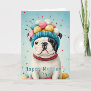 Tarjeta Bulldog francés lindo, madre Personalizado de la C