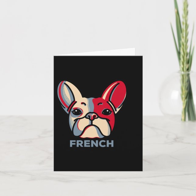 Tarjeta Bulldog francés Perro Diversión 1 (Anverso)