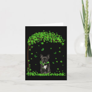 Tarjeta Bulldog francés St Patricks Day Lover Shamroc irla