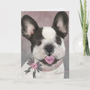 Tarjeta Bulldog francés te amo