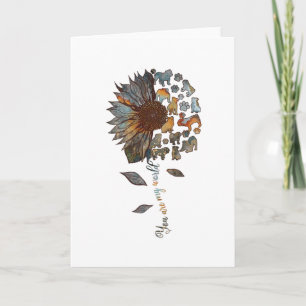 Tarjeta Bulldog Girasol Eres mi mujer temática del perro d