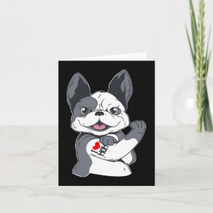 Tarjeta Bulldog gracioso que amo a mamá Tattoo