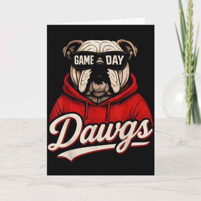 Tarjeta Bulldog Graphic Dawgs Men Women Kid Boy Girl  (Anverso)