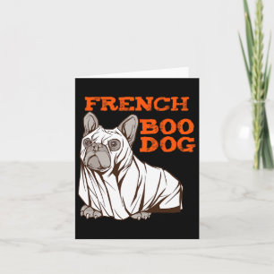 Tarjeta Bulldog Halloween Diversión Halloween Disstume Boo