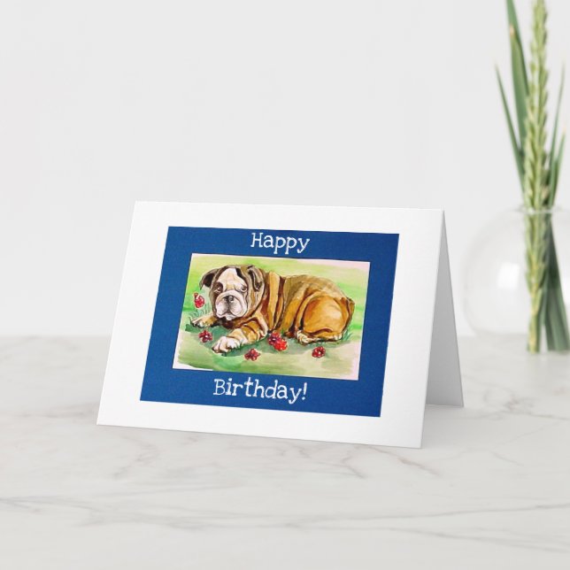 Tarjeta Bulldog inglés (Anverso)