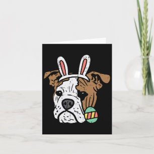 Tarjeta Bulldog Inglés Bunny Amante Perro Dueño Hombres Mu