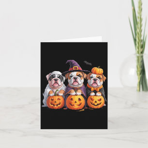 Tarjeta Bulldog Inglés Divertido Fantasma Perro Frenchie H