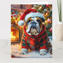 Bulldog inglés festivo con un Sombrero
