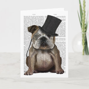 Tarjeta Bulldog inglés, hebilla formal y Gorra