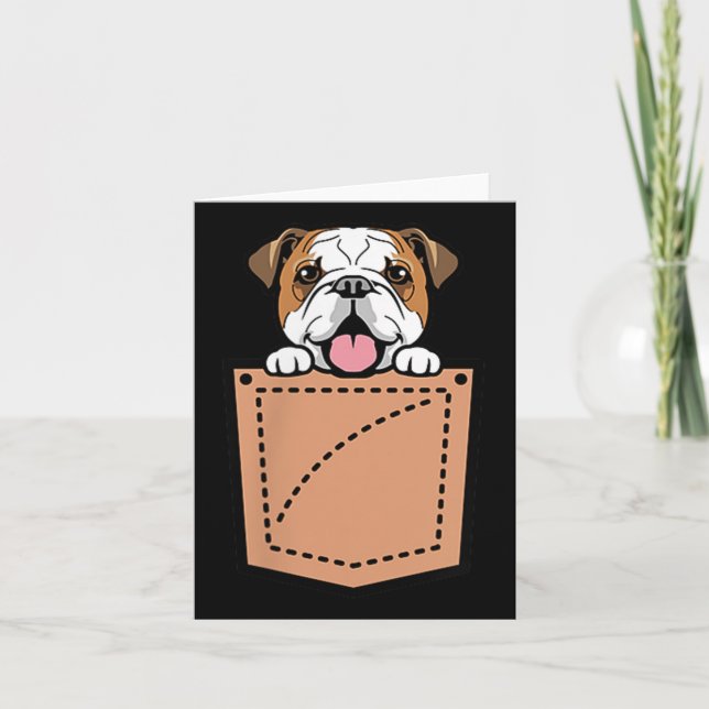 Tarjeta Bulldog inglés Pocket Dog (Anverso)