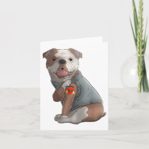 Tarjeta Bulldog inglés que amo a mamá madre de la camiseta