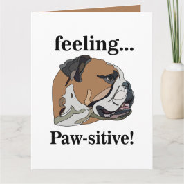 Tarjeta Bulldog inglés sintiendo curiosidad por Mascota in