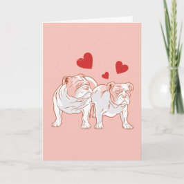 Tarjeta Bulldog Love Valentine