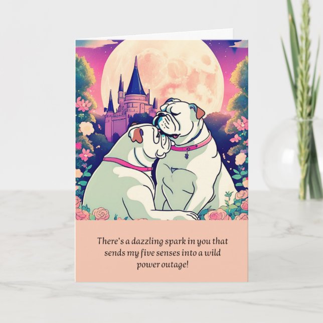 Tarjeta bulldog message happy birthday (Anverso)