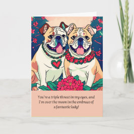 Tarjeta bulldog message happy birthday