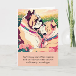 Tarjeta bulldog message happy birthday