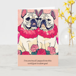 Tarjeta bulldog message happy birthday