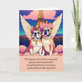 Tarjeta bulldog message happy birthday