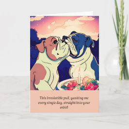 Tarjeta bulldog message happy birthday