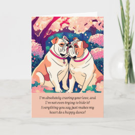 Tarjeta bulldog message happy birthday
