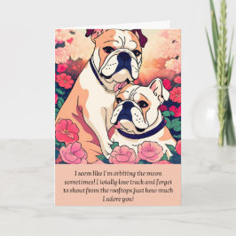 Tarjeta bulldog message happy birthday