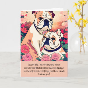 Tarjeta bulldog message happy birthday