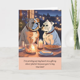 Tarjeta bulldog message happy birthday