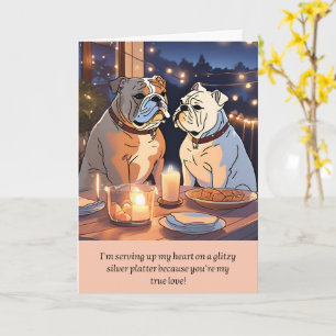 Tarjeta bulldog message happy birthday