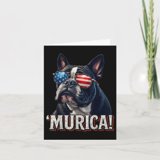 Tarjeta Bulldog Murica 4 De Julio Bandera Estadounidense P