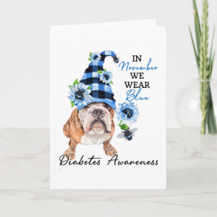 Tarjeta Bulldog Noviembre Vivimos Conciencia Sobre La Diab